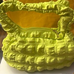 Jason Wu Vegan Leather Bubble Baguette Handbag, Wild Lime
